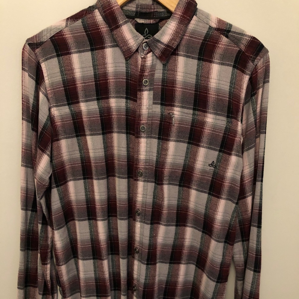 PrAna LS Mens Small lightweight flannel